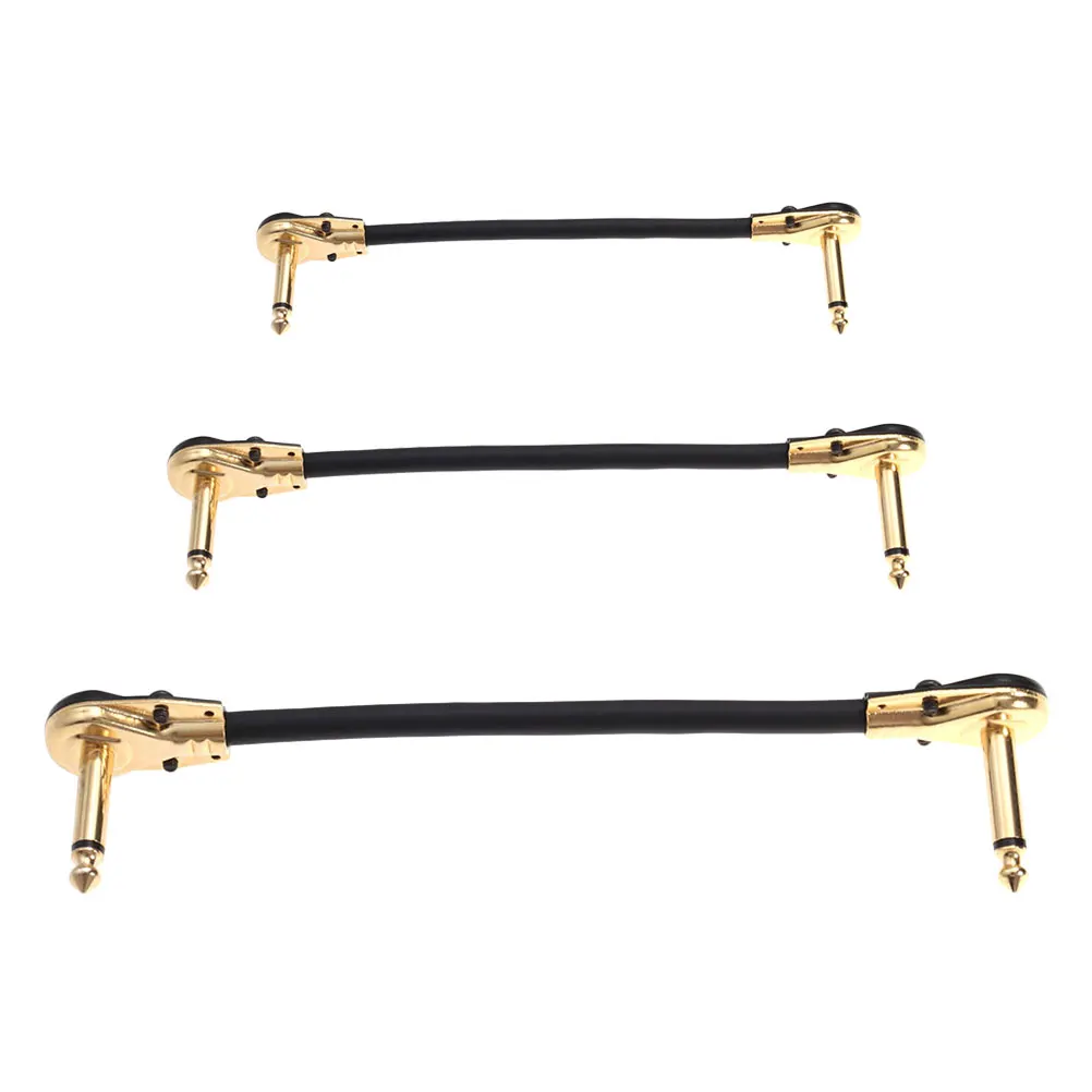 

3pcs Audio Cable Copper Excellent Signal Different Lengths Stereo Guitar Bass Effector Adapter Stage Audio