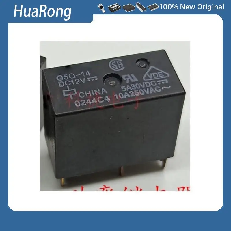 New 10pcs/lot G5Q-14 G5Q-14-DC5V G5Q-14-DC12V G5Q-14-DC24V G5Q-I4 G5Q-14-EU 5A 30VDC 5pin