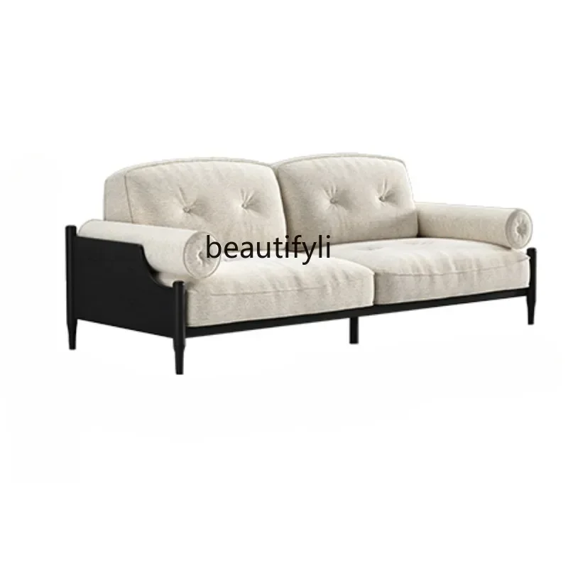 

A48 Medieval sofa living room new modern simple light luxury straight row sofa living room fabric sofa