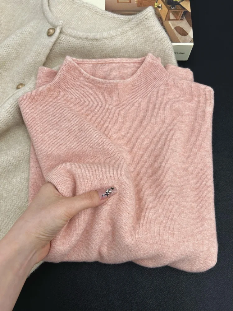 Cloudlike قاعدة محبوكة ناعمة irt oulderbearing ذات ياقة عالية ملابس داخلية كبيرة الحجم ملابس تنحيف للخريف والشتاء #5