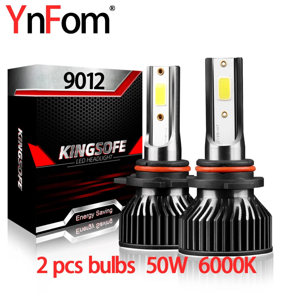 

YnFom Car Special Halogen To LED Headlight (2 Pcs) 9012 HIR2 Bulbs Kit For Cars Low Beam,High Beam,Car Accessories