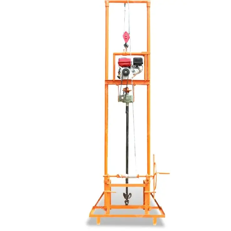 

Customized Manual Petrol Water Well Drilling Rig 80m Small Mini Portable Borehole Drilling Rig Hot Sale