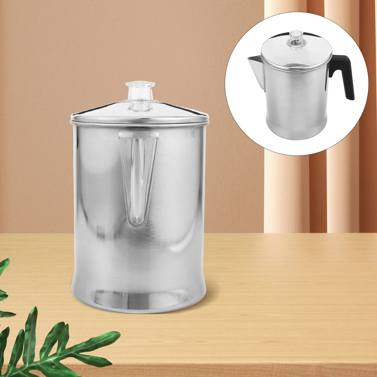 

1.8L Outdoor Coffee Pot Aluminum Portable Kettle For Travel Camping Hiking Backpacking Picnics Brew Tea Hot Water Camp Stove