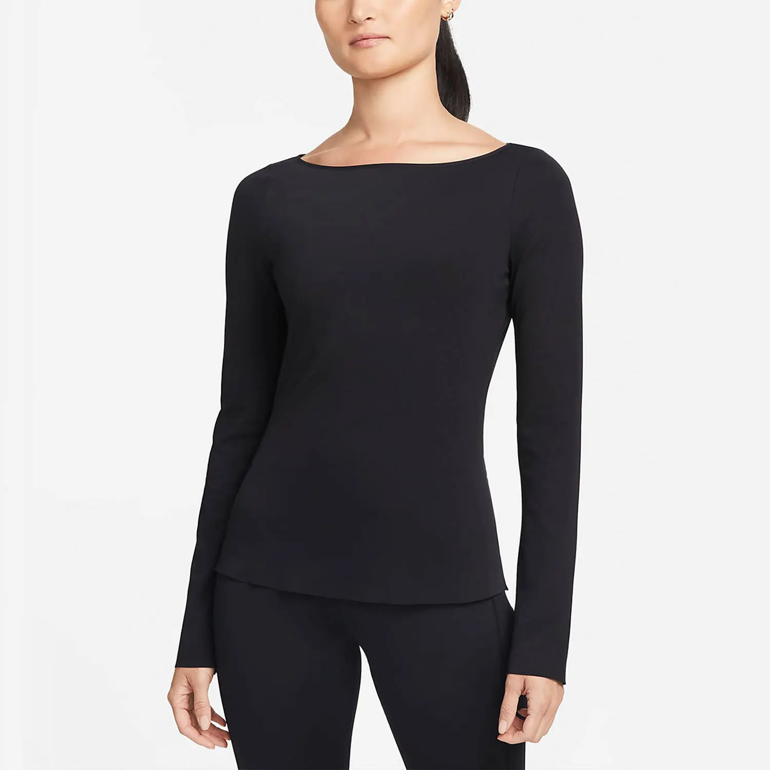 

Оригинальная женская спортивная футболка Nike для йоги и фитнеса с длинными рукавами, осенне-зимняя коллекция, DQ6035-010