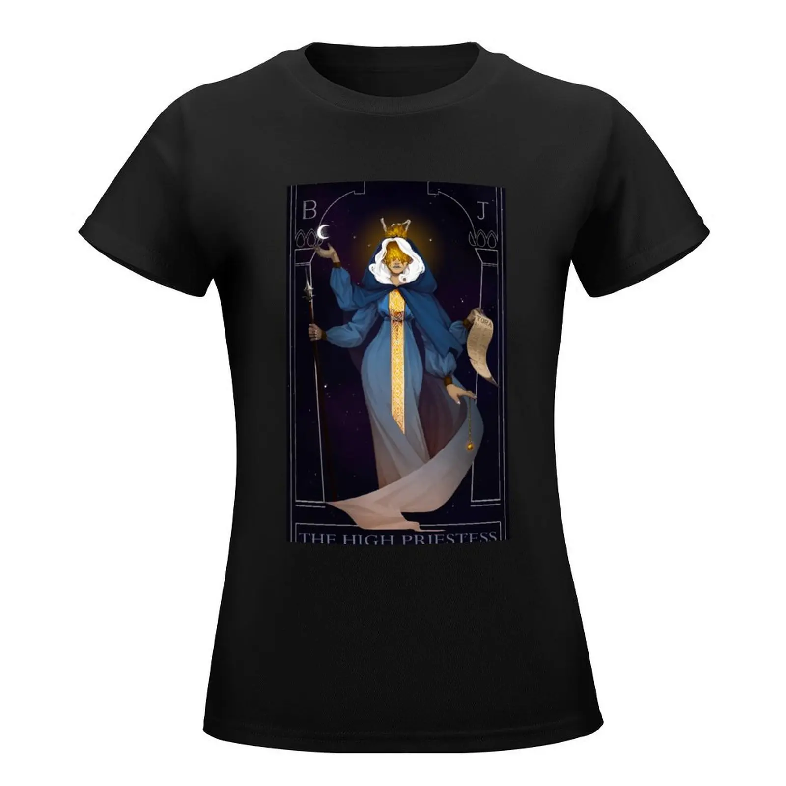 Tarot - The High Priestess T-Shirt female sweat western t-shirt dress for Women