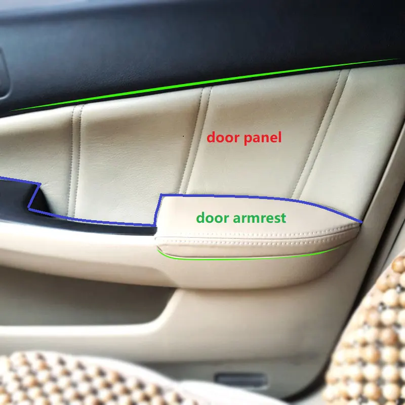 Soft Leather Door Armrest Cover For Honda Accord 7th Gen 2003 2004 2005 2006 2007 Car Door Armrest Panel Cover Sticker Trim