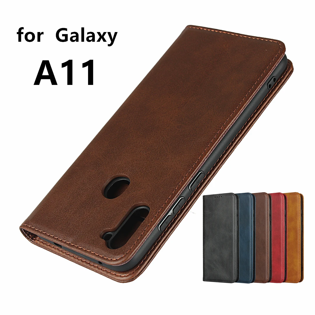 Leather case for Samsung Galaxy A11 SM-A115F/DS Flip case card holder Holster Magnetic attraction Cover Case Wallet Case