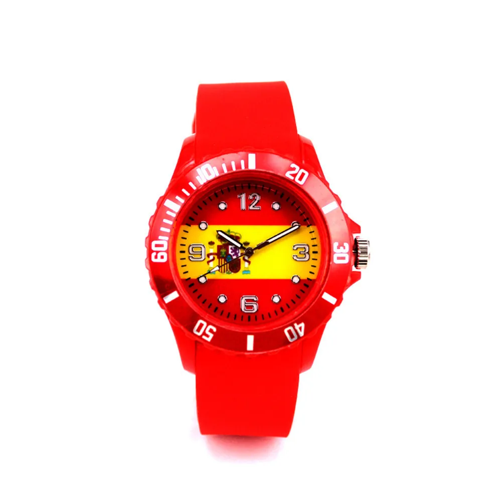 Flag Football Watch Sports Wristwatches Soft Outdoor Portable Watch Soccer Fans Souvenirs Gift Cheerleading