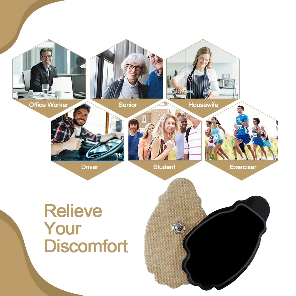 Nuovi elettrodi cerotti in Gel autoadesivi riutilizzabili per miostimolatore stimolatore muscolare cerotti per massaggi accessori per fisioterapia