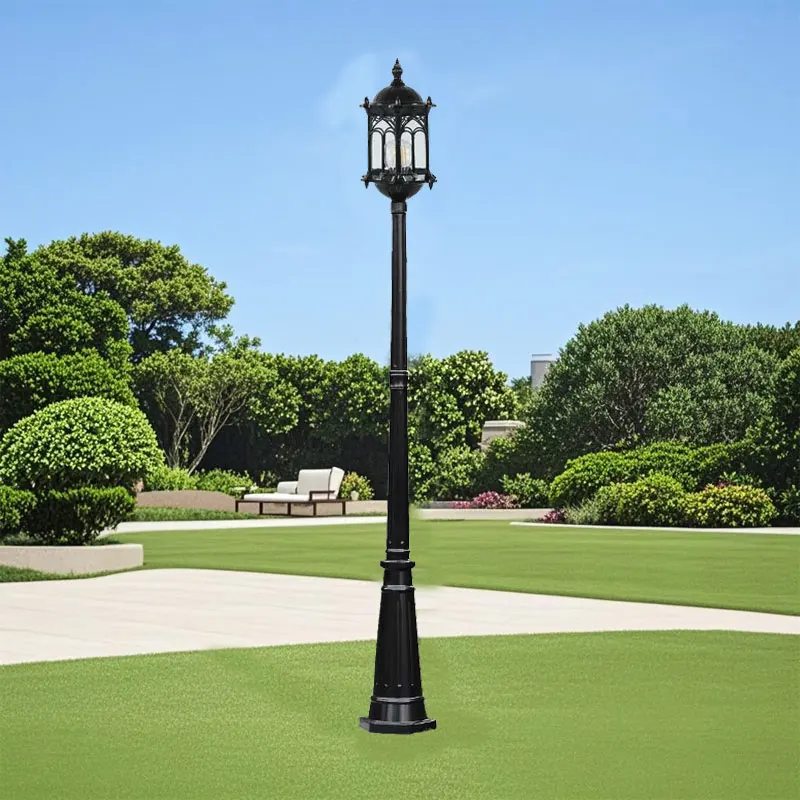 

European Style Garden Lamp Outdoor Waterproof Garden Villa Outdoor Landscape Garden Lawn Lamp Retro Led ≈220CM