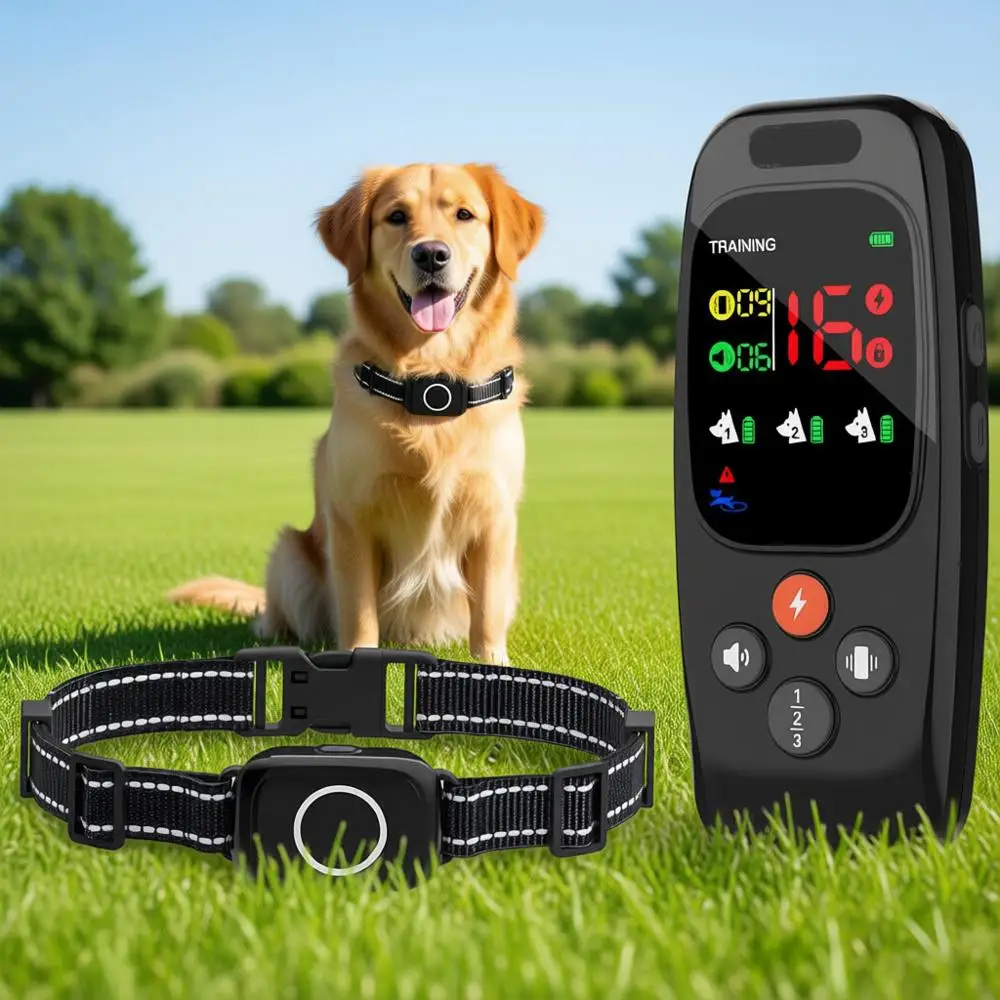 

Upgraded Dog Shock Collar, Remote Control, Waterproof Electric Dog Collars, Adjustable for Small, Medium, Large Dogs