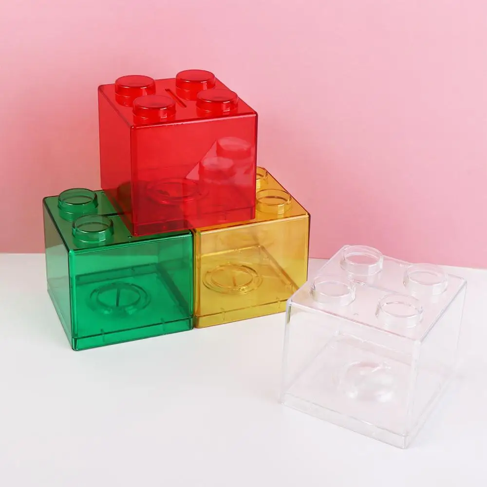 Funny Colorful Cash Boy Girls Home Decor Change Box Storage Box Coin Bank Building Block Coin Box Money Saving Box