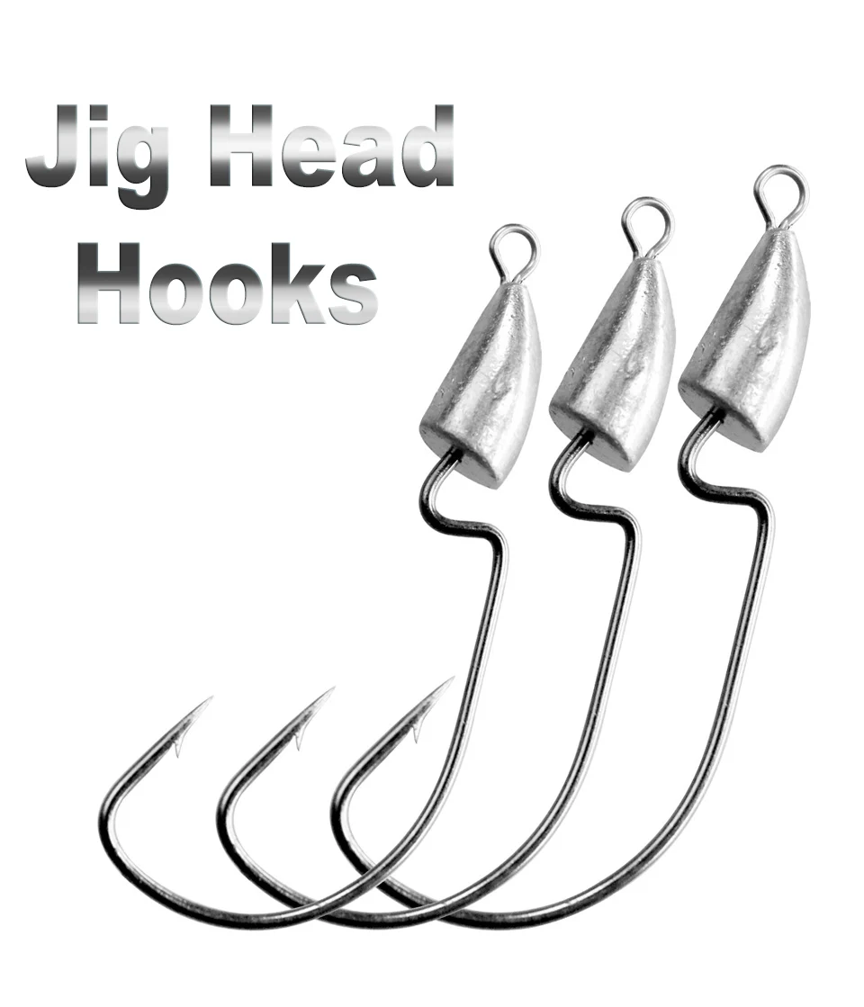 TEASER 10 TEILE/BEUTEL YB005 Köder kugel blei kopf kurbel haken, anti-haken unten locken, hindernis-kreuzung widerhaken high-carbon stahl haken