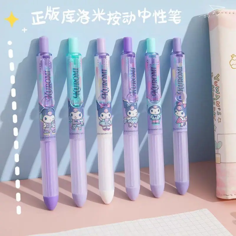 سانريو كورومي كارتون لطيف طالب الكتابة الصحافة القلم الإبداعية Kawaii القرطاسية التجفيف السريع الأسود قلم محايد اللون هدية بالجملة