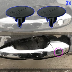 2Pcs Car Door Handle Key Hole Cap Plug Trim Cover Clip Dustproof Rustproof New For Citroen C4 I II 2004-2020 Grand C4 Picasso