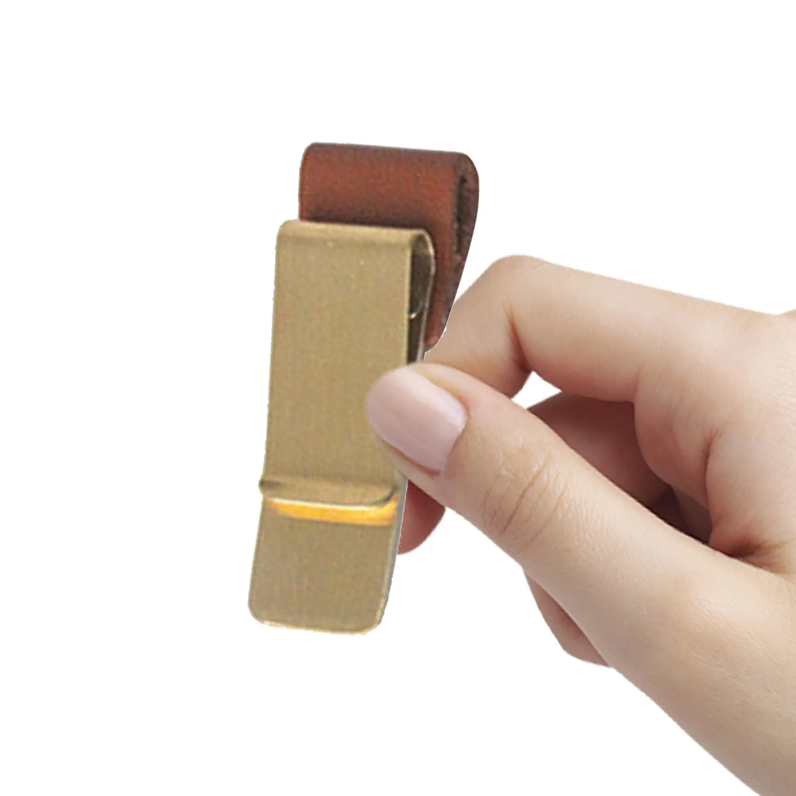 

4Pcs Metal PU Pen Clip Brass Holder Vintage Style Diary Notebook Pen Loop Spiral Loose Leaf Memo Accessory