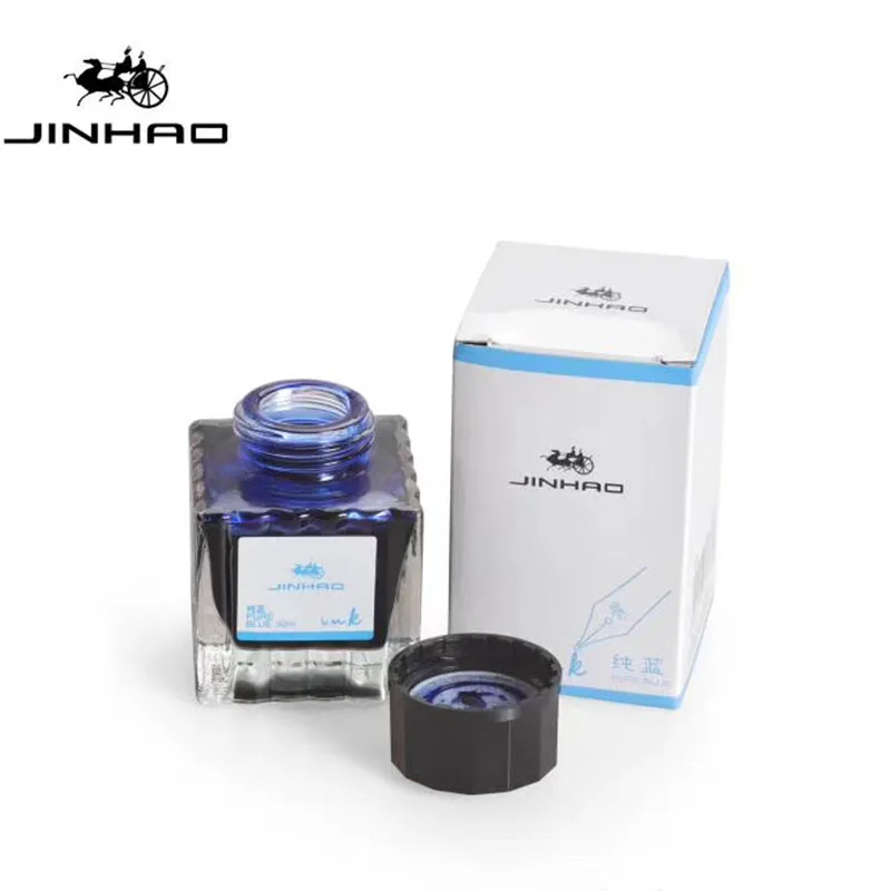 1 Flasche Jinhao 5001 Premium 50 ml Füllfederhaltertinte, Schwarz, Blau, Blau-Schwarz, sanftes Schreiben, geeignet für Kalligrafie-Stifte – Detail 4