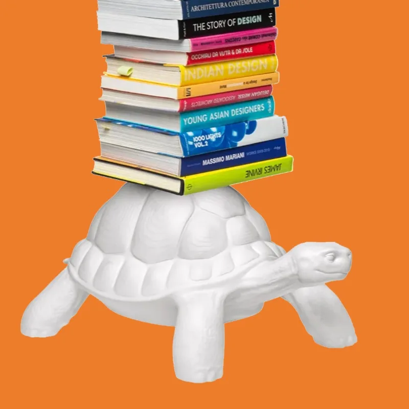 Turtle bookshelf children's room white small bookcase, modern living room designer creative magazine cabinet