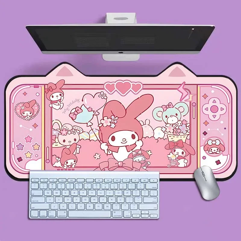 

Sanrios MousePad Cute Kuromi Oversized Mouse Pad Cartoon Anime E-Sports Game Keyboard Pad Kawaii Desk Pad Desktop Decoration