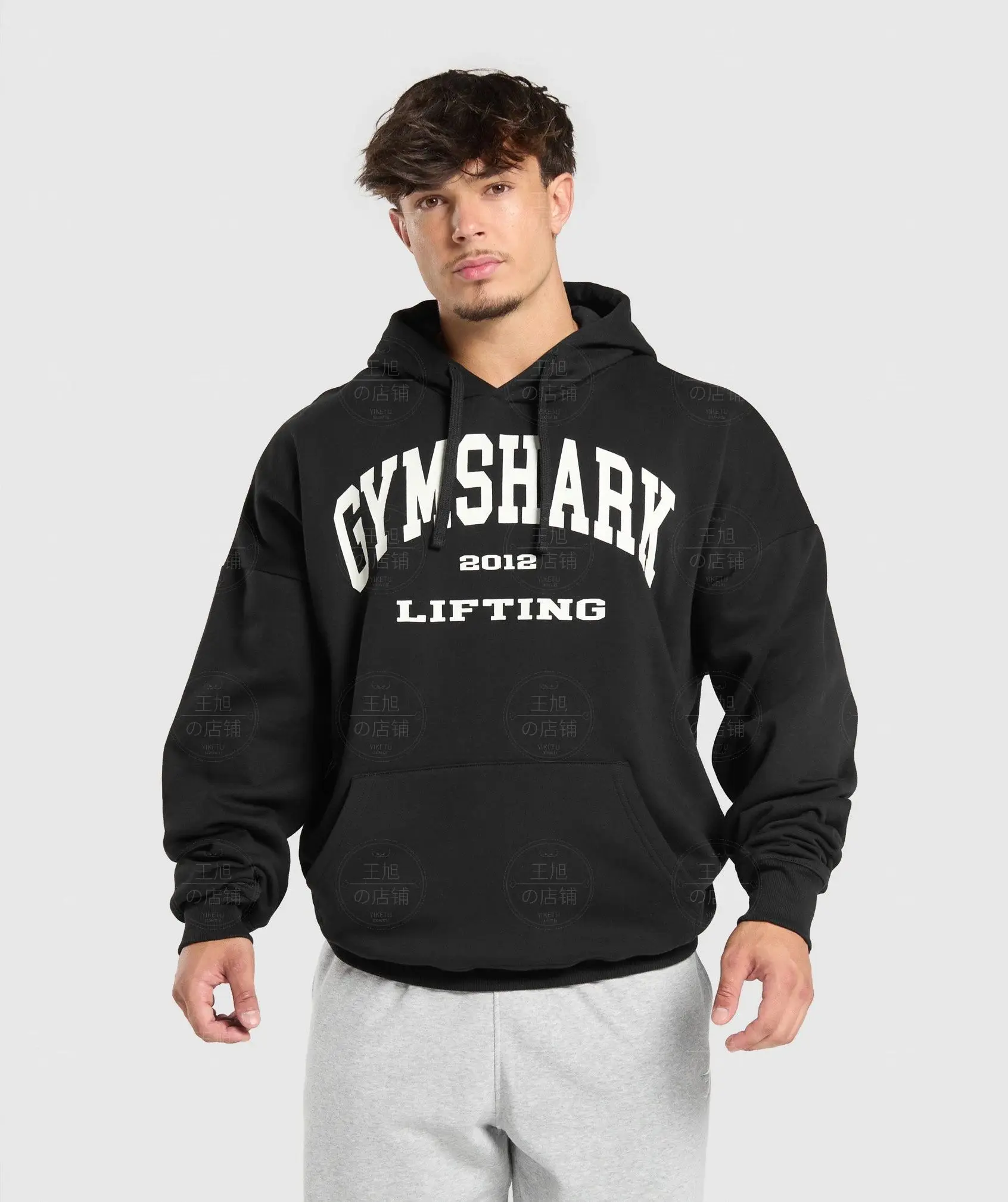 2025 Gym Lifting Luxury Brand Cotton Fleece Hoodie Unisex Women Men Sharks Graphic Casual Hooded Sweater Autumn Winter Pullover