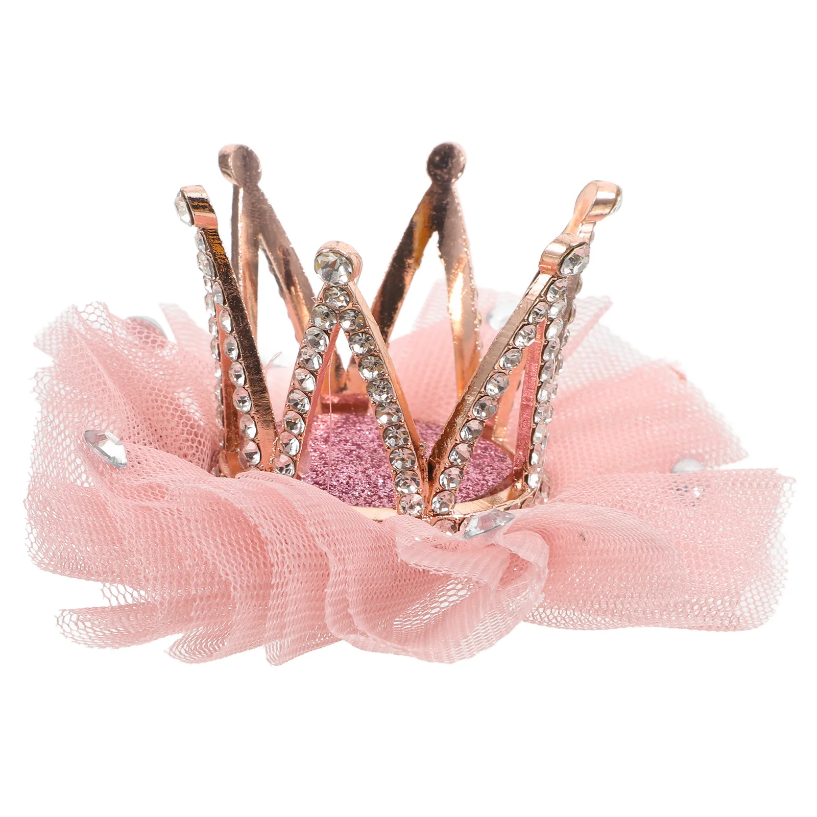 

1Pcs Crown Hair Clip Deep Pink Rhinestone Bobby Bang Clip Hair Accessories for Stylish Travel Gift Bobby Pin