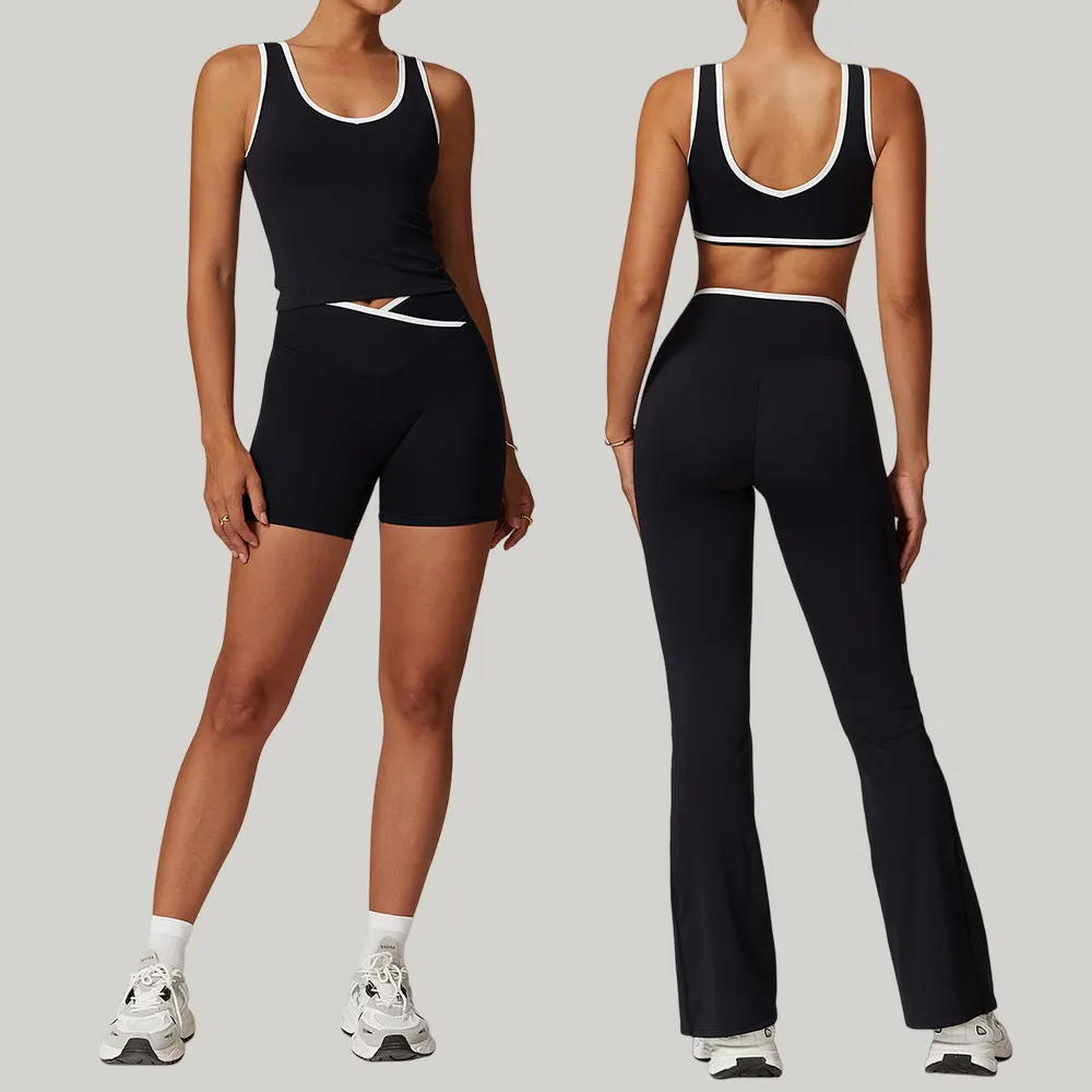 

Сексуальный цветной бюстгальтер, леггинсы, брюки, спортивный костюм, пилатес, жилет для йоги с эффектом пуш-ап, быстросохнущий комплект для бега, тренировок, фитнеса, бюстгальтеры, комплекты для спортзала