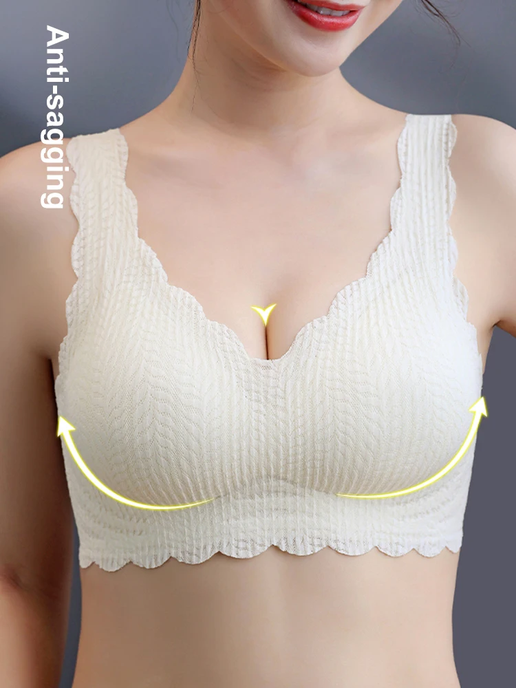 Sexy Seamless Beautiful Back Push Up Bra Summer Women Full Cup Thin Underwear Ladies Plus Size Bras Ladies Sports Vest Lingerie