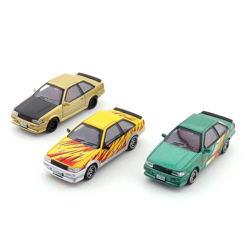 DCT 1:64 Alloy Die Cast Car Model Toyota Corolla Levin AE86 Collectible Ornament Miniature Model Toys for Kids