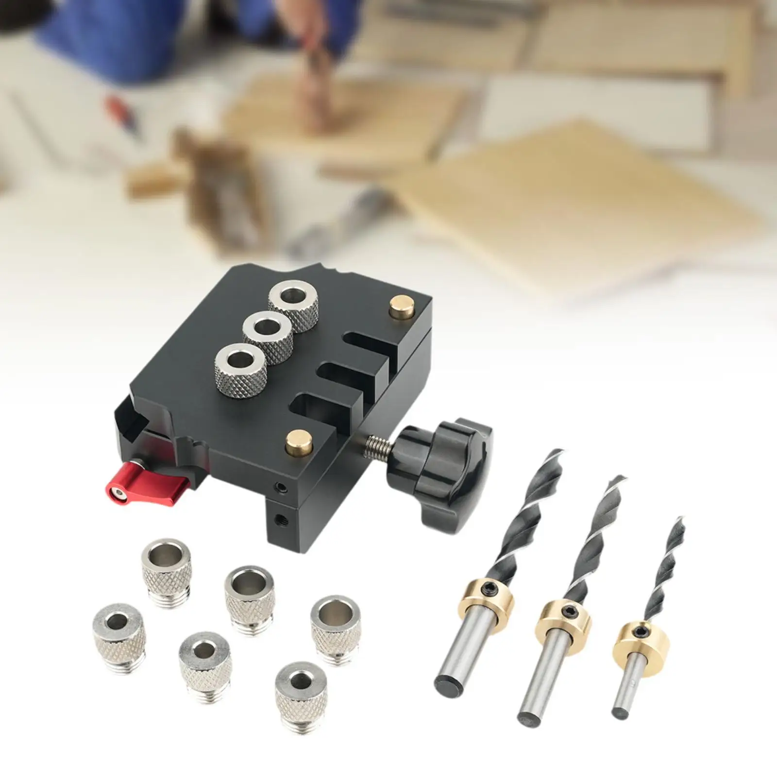 목공 다웰링 지그 키트 펀치 로케이터 정확한 정밀 헤비 듀티