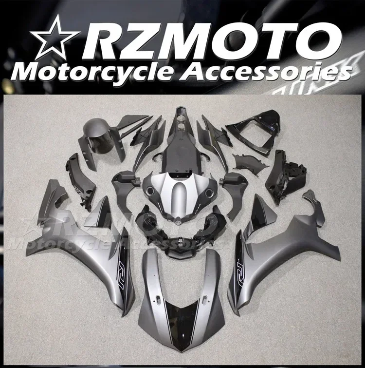 

4Gifts New ABS Motorcycle Fairings Kit Fit for YAMAHA YZF - R1 R1m 2015 2016 2017 2018 15 16 17 18 Bodywork Set Gray Matt Custom