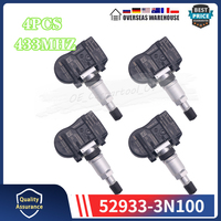 52933-3N100 Tyre Pressure Monitor Sensor 4PCS For Hyundai Accent [HC] Genesis [DH] I30 [GD] Kia Ceed [JD] 433MHZ TPMS 529332M650