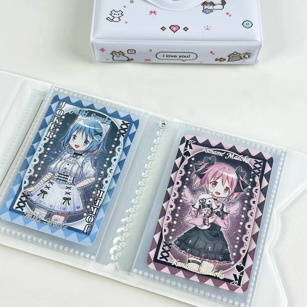 Cute 3 Inch Photo Album 32pcs card Capacity PU Photo Card Holder Loose-leaf Binder