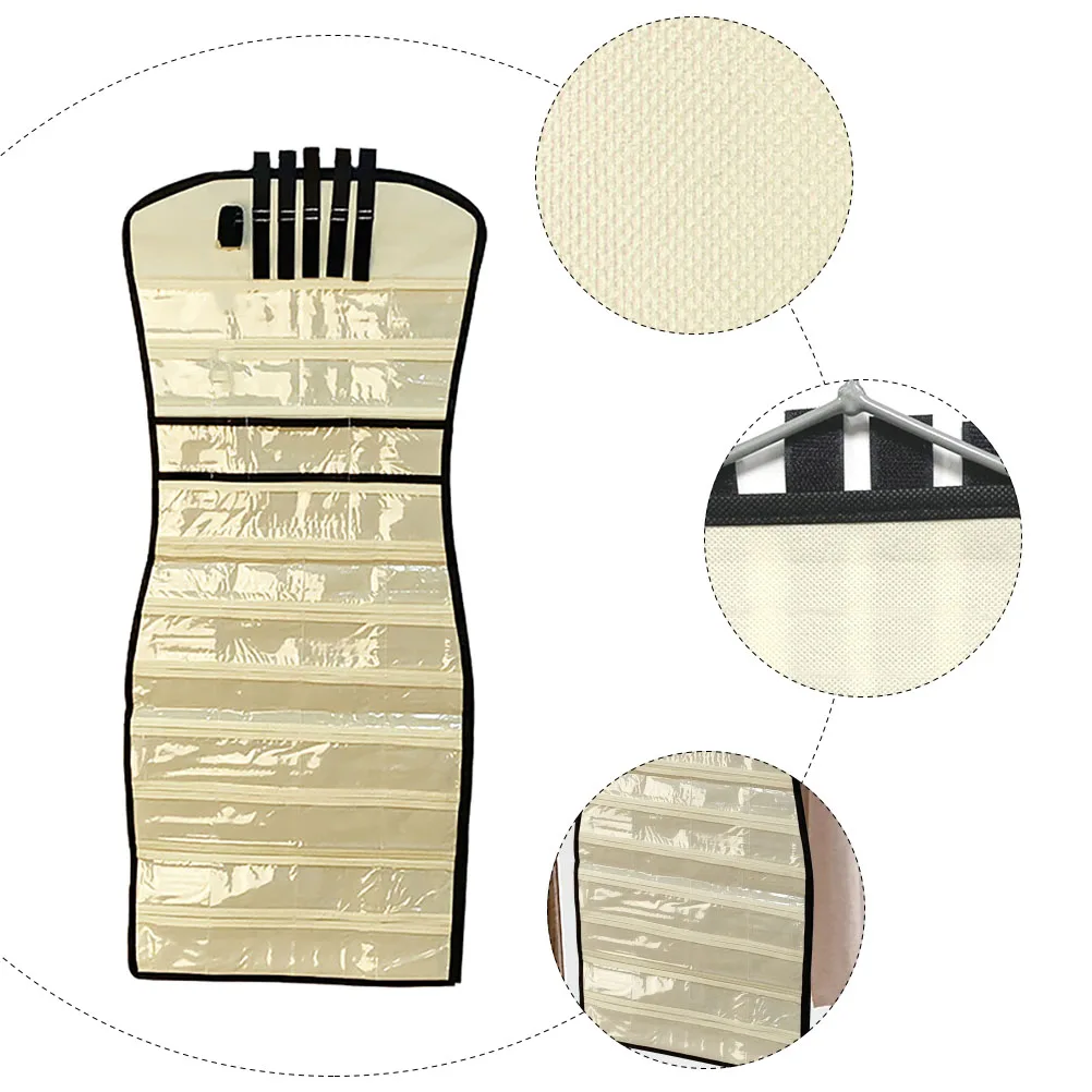 

Foldable Jewelry Bag Non woven Hanging ganizer Hanging Jewelry ganizer for Necklace Bracelet Display Pouch Travel Accessories