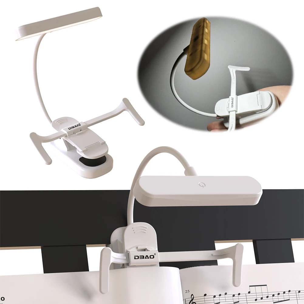 

Rechargeable Music Stand Light LED Clip Piano Lamp Reading Light Book Light for Piano Orchestra Bookworms