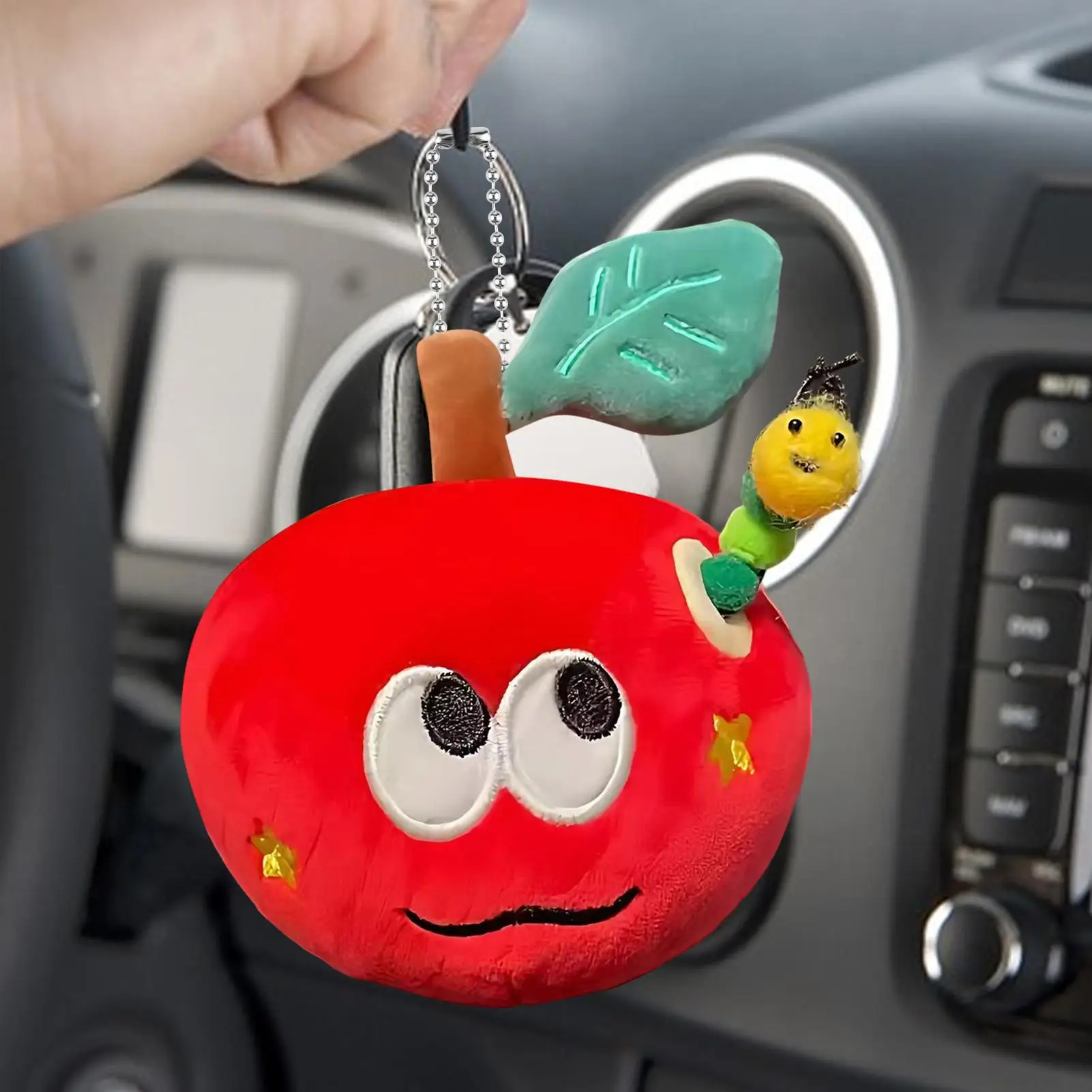 Fruit Plush Built-in Small Animal Fruit Shape Doll Toy Stuffed Ornament Kids Adults Home Travel School Desk Purse Wallet