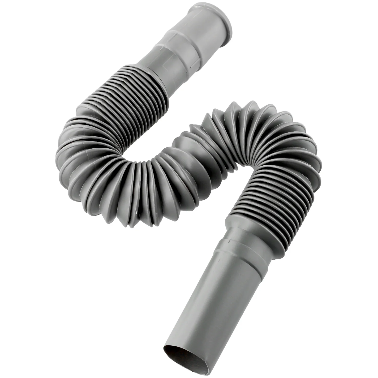 1Pc  Gray Rubber Head Drain UniversalTelescopic Plastic Extension Hose Under The Pool Pipe Kitchen Sink Accessories