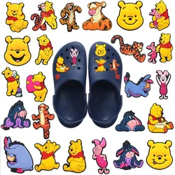 MINISO Winnie the Pooh Shoe Charms Clog Decorations for  Accesories Wholesale Boys Girls Kids Christmas Party Gifts