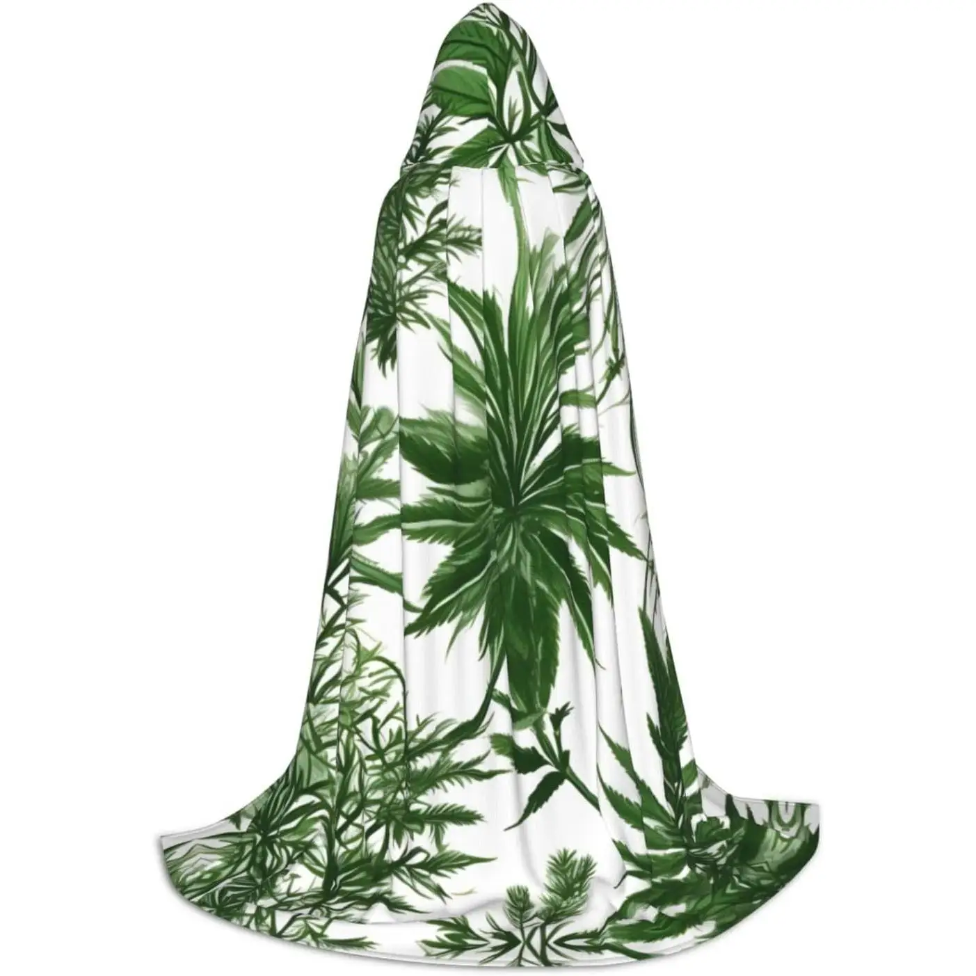 

Flowering Herbs And Herbaceous Plants Print Unisex Cloak Vampire Witch Cape Cosplay Costume For Halloween Cosplay