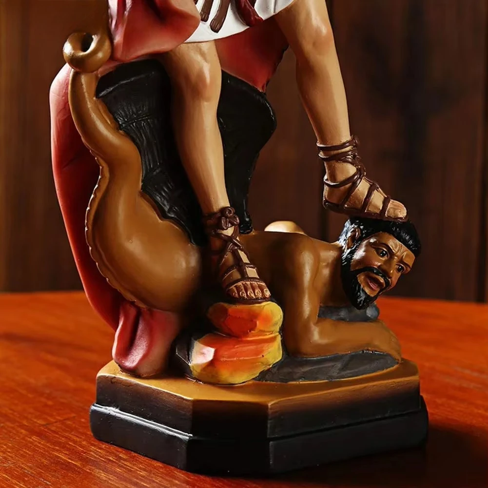 Saint Michael Archangel Slaying Demon Statue Sculpture Figurine Resin Ornament Home Office Desk Bedroom Decoration Gift