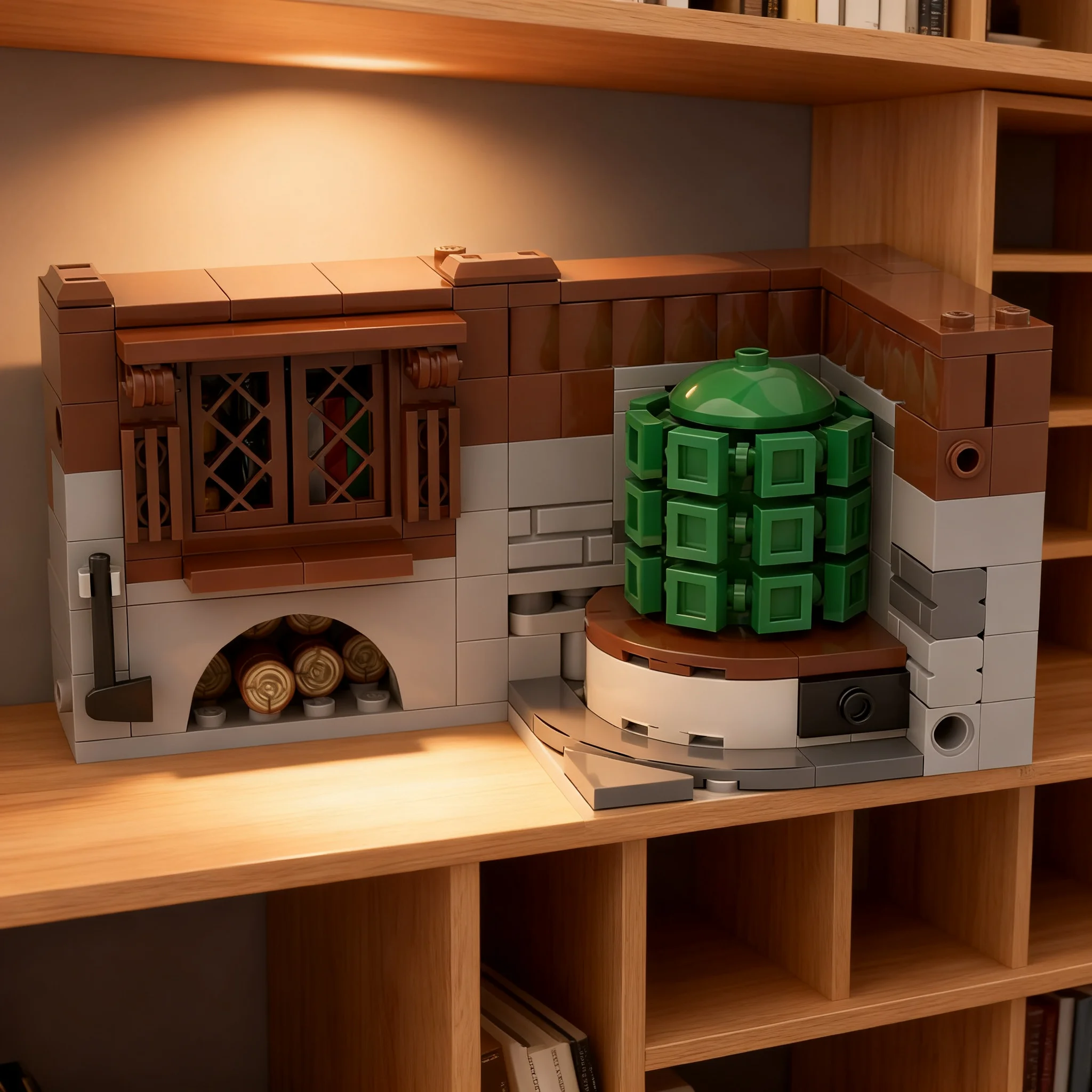 234pcs MOC Castle Masonry Stove Modular DnD Interior Model Christmas Gift DIY Assembly Collectible Living Room