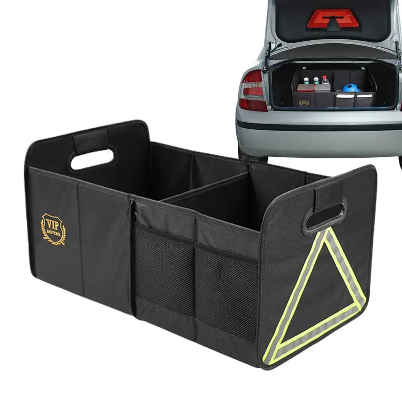 

Foldable Trunk StorageBox 50LDivided Organizers With LargeCapacitySpaceSaving Organizer For Vehicle, Oxford Cloth Box For Travel