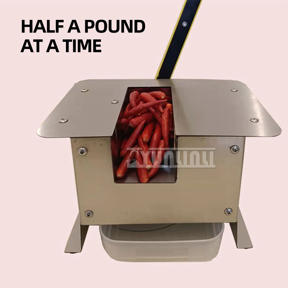 Mesin pemotong cabai Stainless Steel rumah tangga pemotong sayuran lada Manual perkakas mesin pemotong