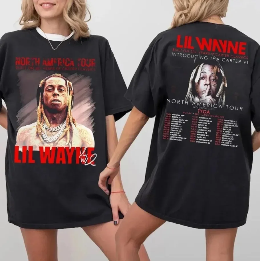 Lil Wayne Tha Carter VI Tour 2025 T Shirt Vintage Rap Fan Graphic Tee