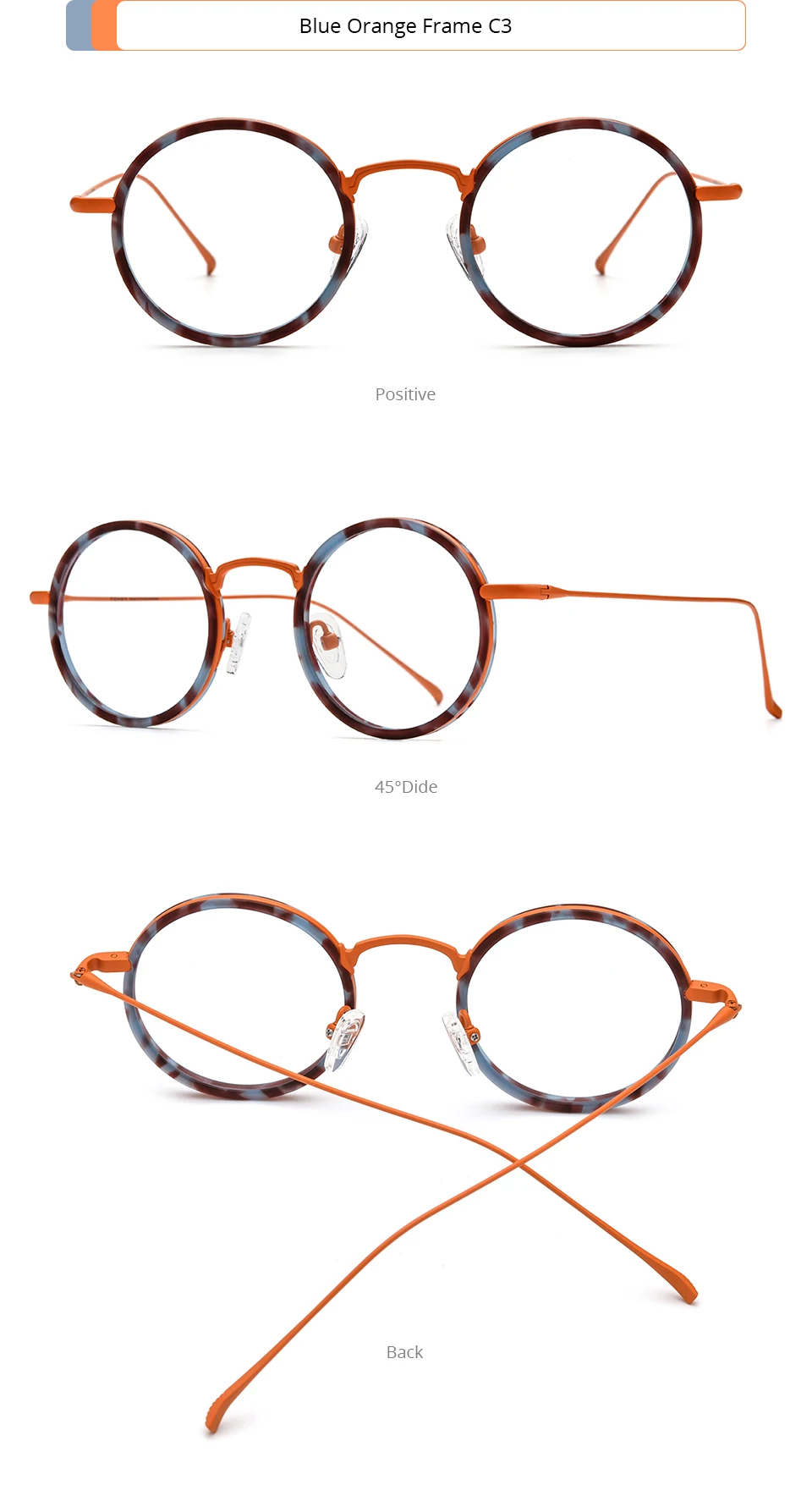 FONEX Acetat Titan Brille Rahmen Frauen 2025, Neue Mode Marke Design Retro Kleine Runde Brillen Männer Vintage Brillen 85844 – Detail 9