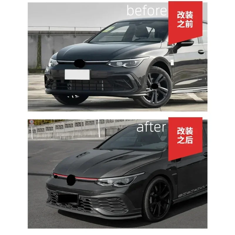 طقم هيكل غطاء المحرك من ألياف الكربون لملحقات السيارة المحدثة لشركة فولكس فاجن 8 GTI Rline Pro #6