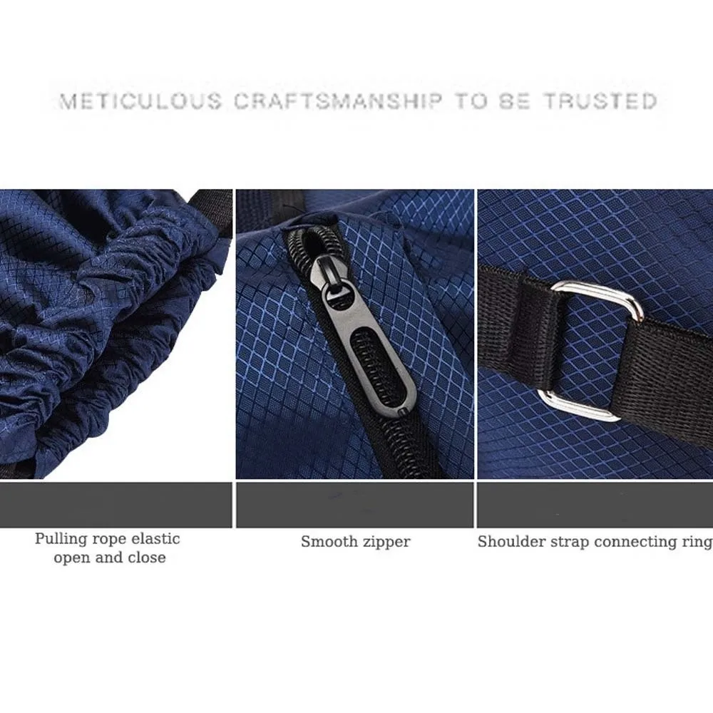 Portable Gym Drawstring Bag Quick Drying Adjustable Straps Oxford Cloth Backpack Anti-splash Water Lightweight