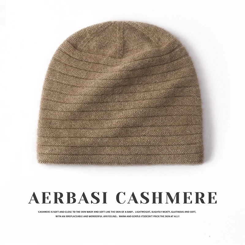 a-class-100-cashmere-knitted-ladies'-solid-color-outdoor-leisure-warm-hooded-ear-protectors-joker-hats-for-men-and-women