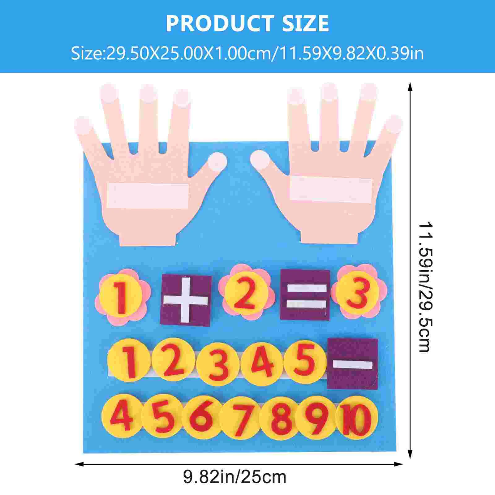 2 conjuntos de brinquedos digitais de feltro para crianças pequenas, adição e subtrair placa de matemática, educação precoce