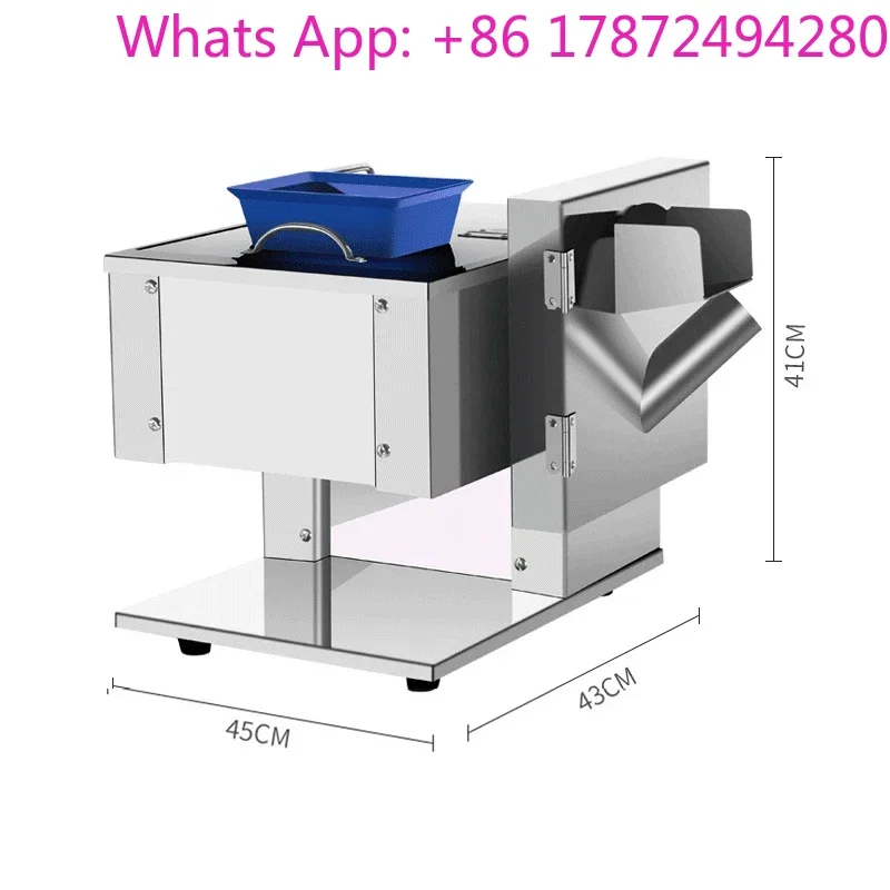 Electric Stainless Steel Automatic Potato Vegetable Slicing Machine Commercial Meat Slicer Device