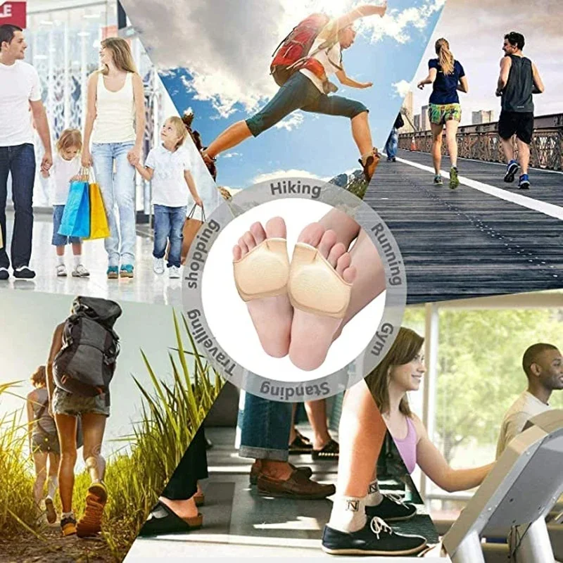 Silicone Gel Insoles for Shoes Metatarsal Forefoot Insert Pad for Women Men Foot Cushion Pads For Hallux Valgus Corrector Socks view 6